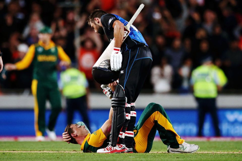 The image, from the 2015 World Cup semi-final, that has perhaps come to define Steyn's white-ball career