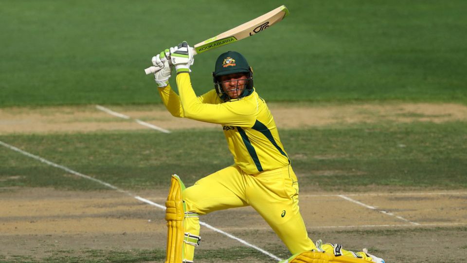 Usman Khawaja of Australia bats during the 5th ODI against Pakistan