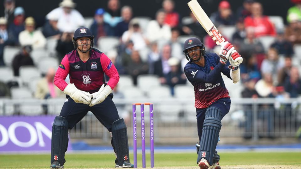 Haseeb Hameed hits down the ground