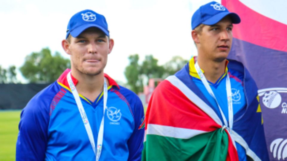 Namibia captain Gerhard Erasmus and Player of the Tournament JJ Smit were instrumental in their side gaining ODI status