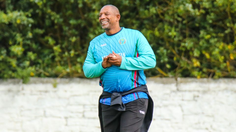 Head coach Phil Simmons keeps things light during Afghanistan training