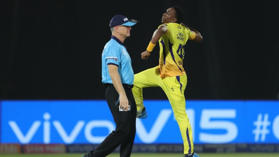 Dwayne Bravo celebrates a wicket