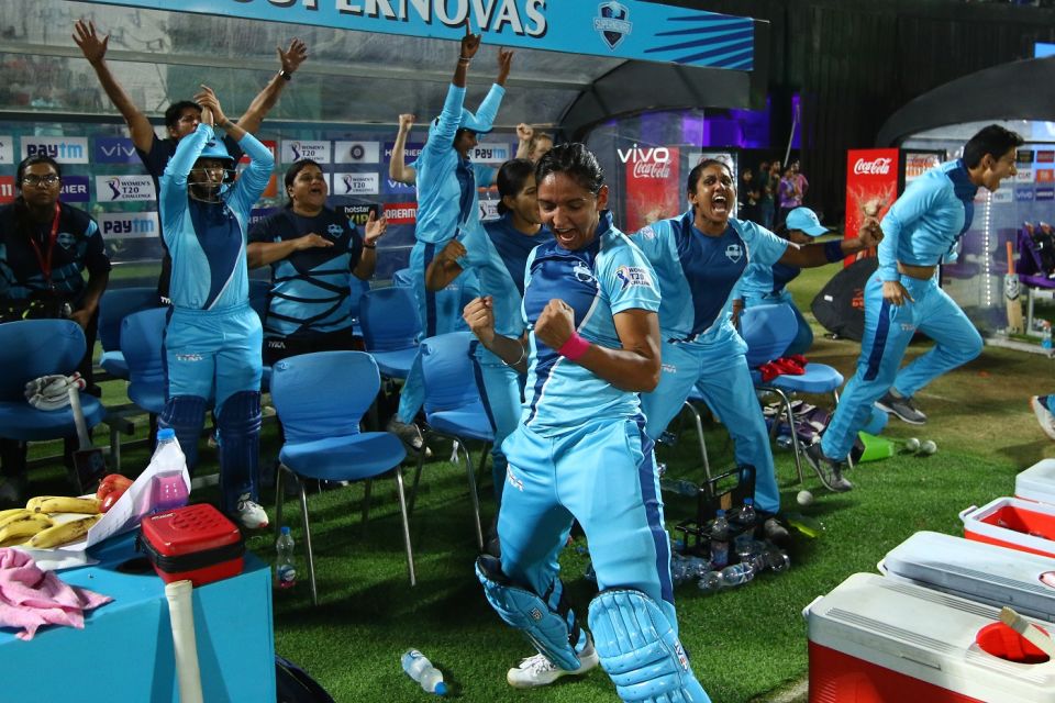 A high-quality advertisement for women's cricket in India