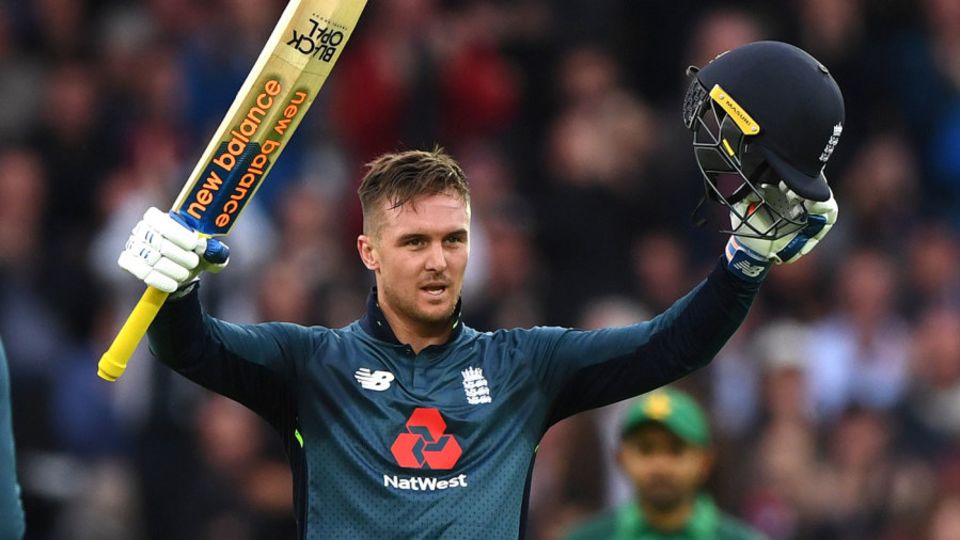 Jason Roy brings up his century