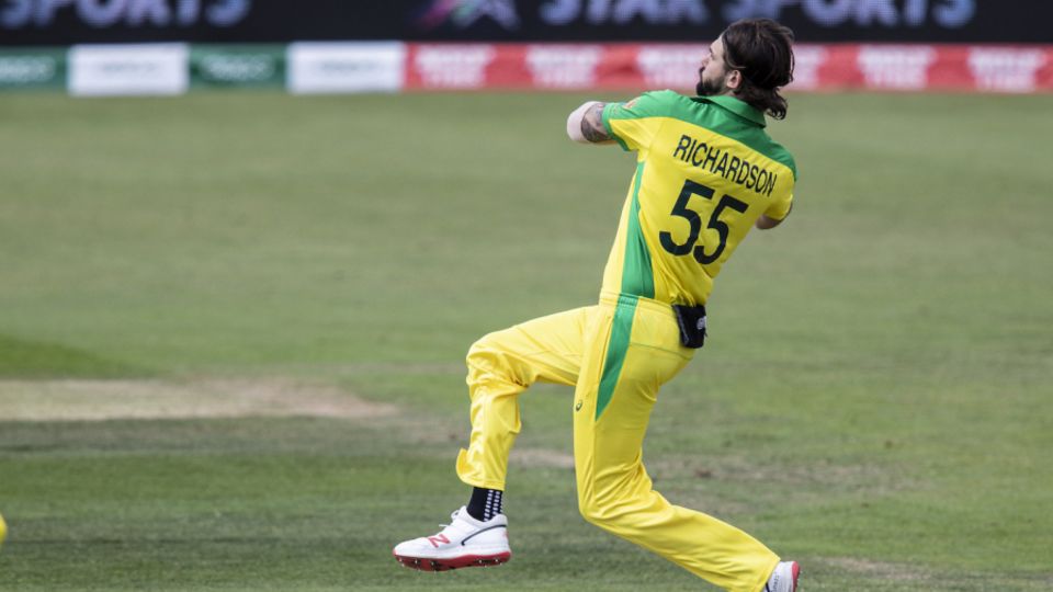 Kane Richardson is his delivery stride