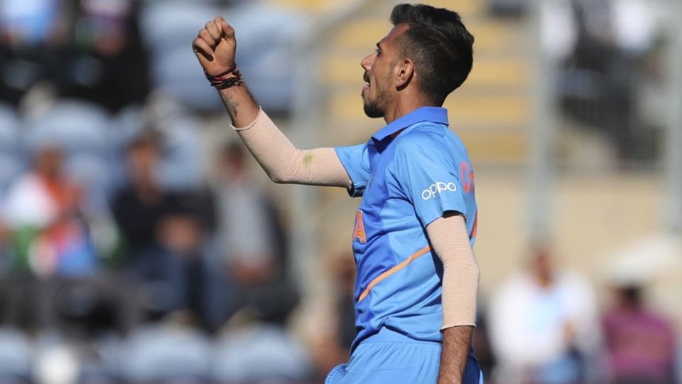 Yuzvendra Chahal celebrates a wicket
