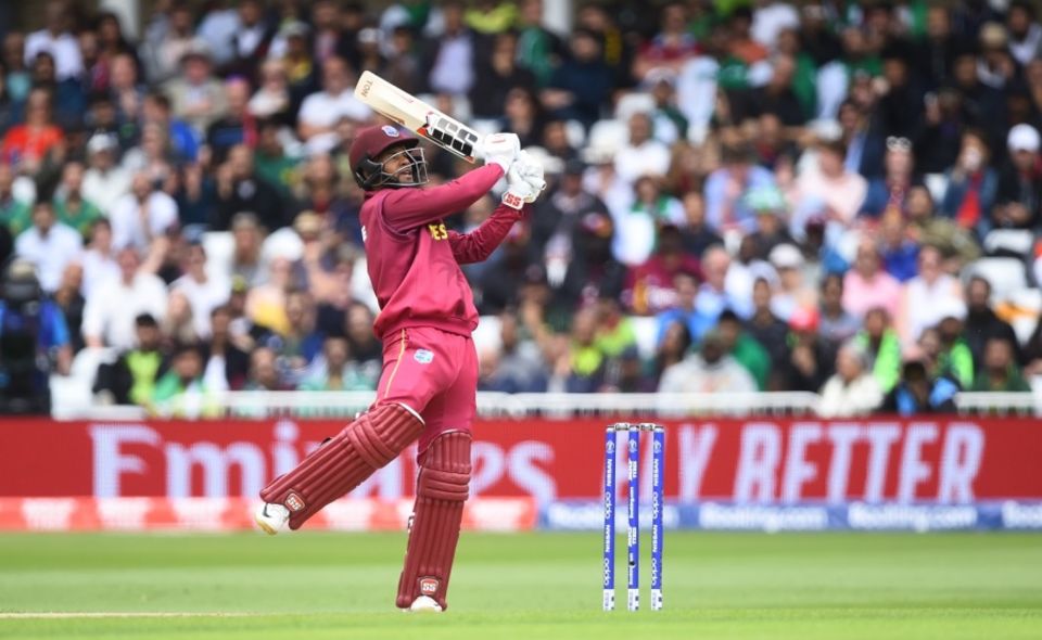 Shai Hope smashes one on the leg side