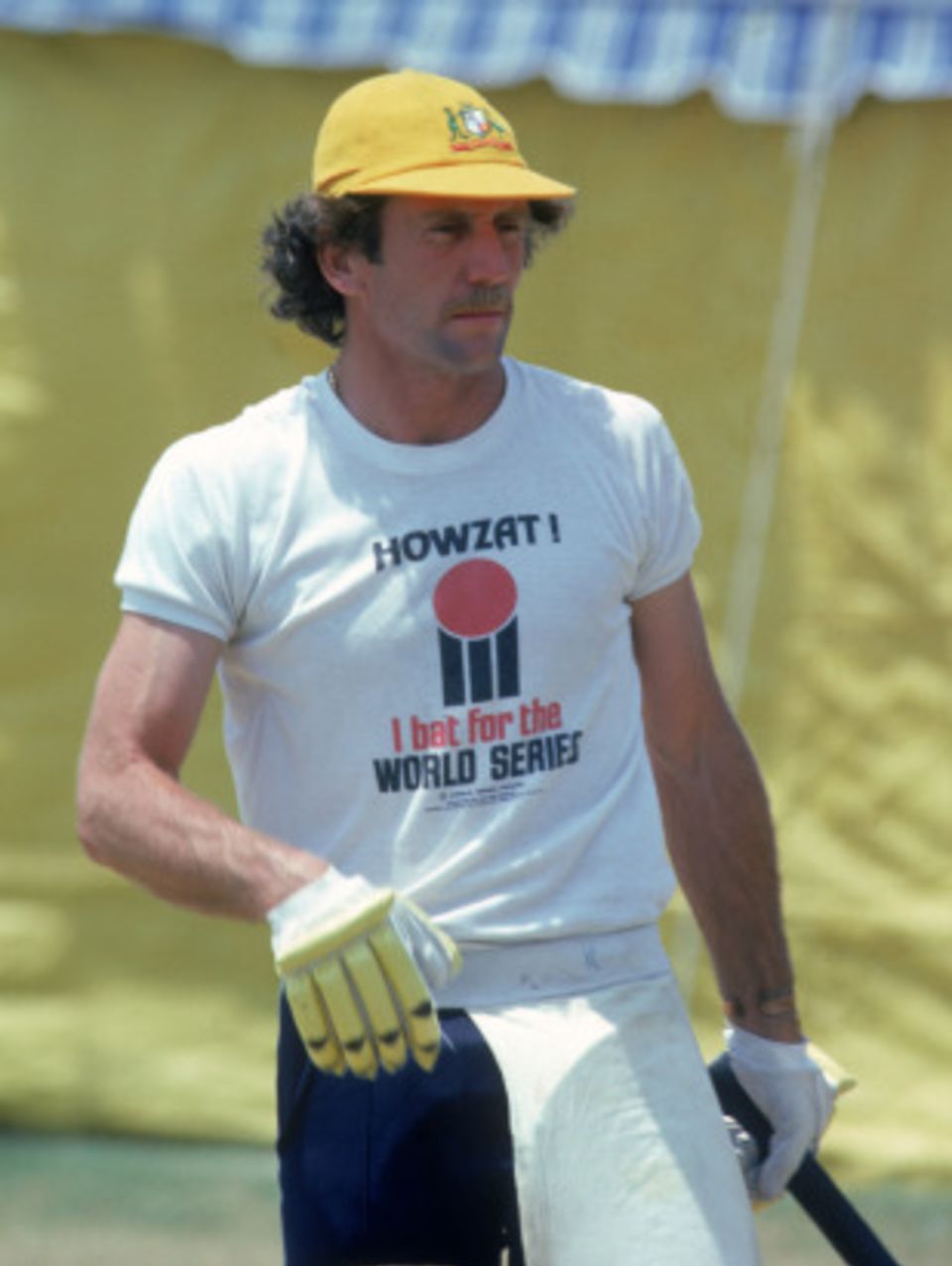 Ian Chappell in World Series garb the year the spat started ... Ian Botham said of Chappell: 'As a human being he's a nonentity.'