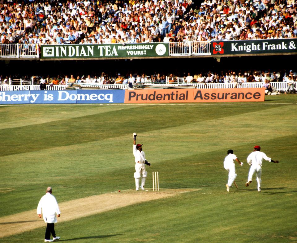 Richards gets rid of Alan Turner, the first of three run-outs by him in the 1975 World Cup final