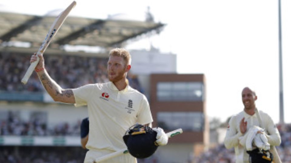 Ben Stokes takes the applause after sealing England's win