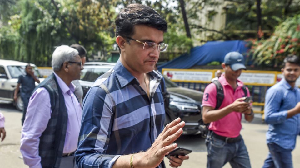 Sourav Ganguly arrives at the BCCI headquarters to file his nomination