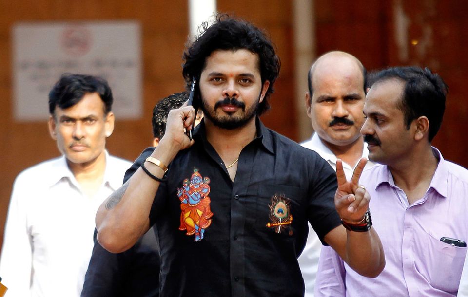 Sreesanth leaves the Patiala House court in Delhi in 2015 after charges against him were dropped