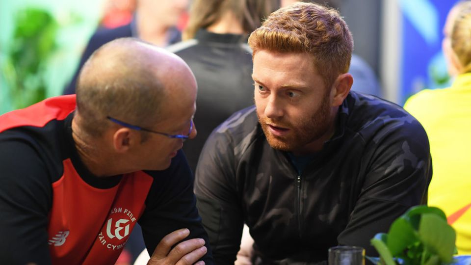 Welsh Fire head coach Gary Kirsten and star player Jonny Bairstow at The Hundred draft