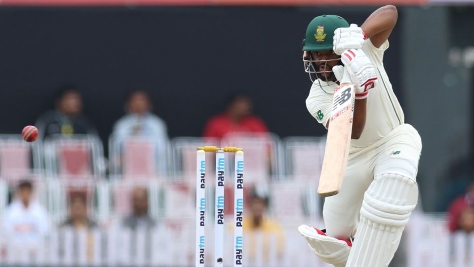 Temba Bavuma is watchful as he drives