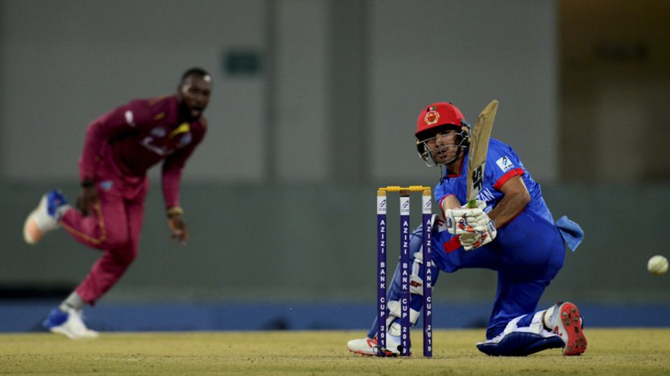 Rahmanullah Gurbaz plays the fine scoop