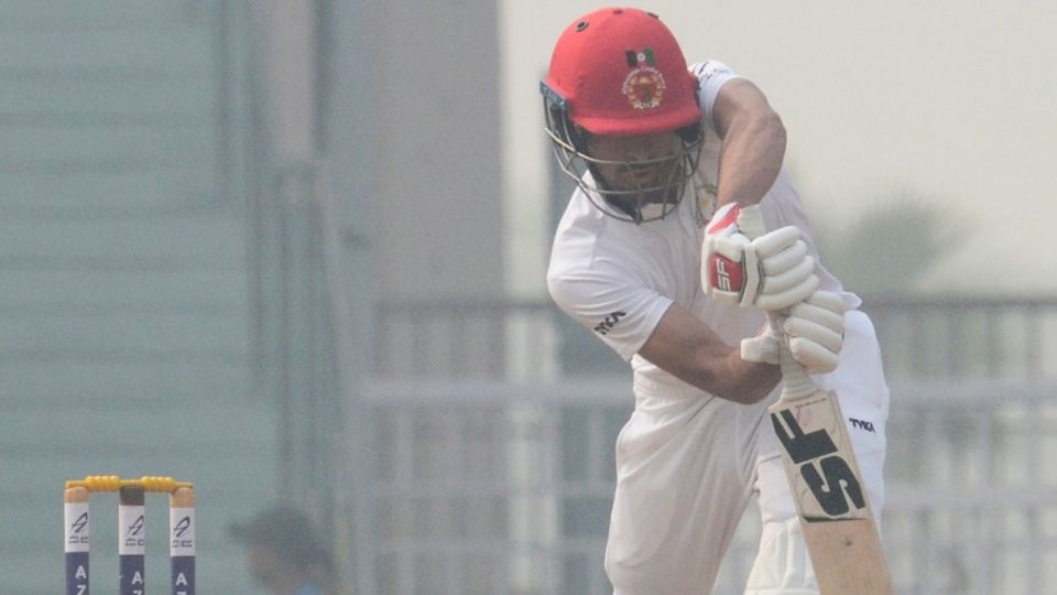 Ibrahim Zadran defends one