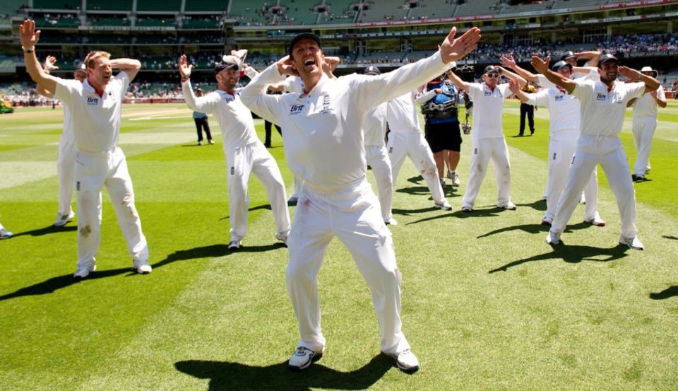 You know it's a big win when the sprinkler dance makes an appearance
