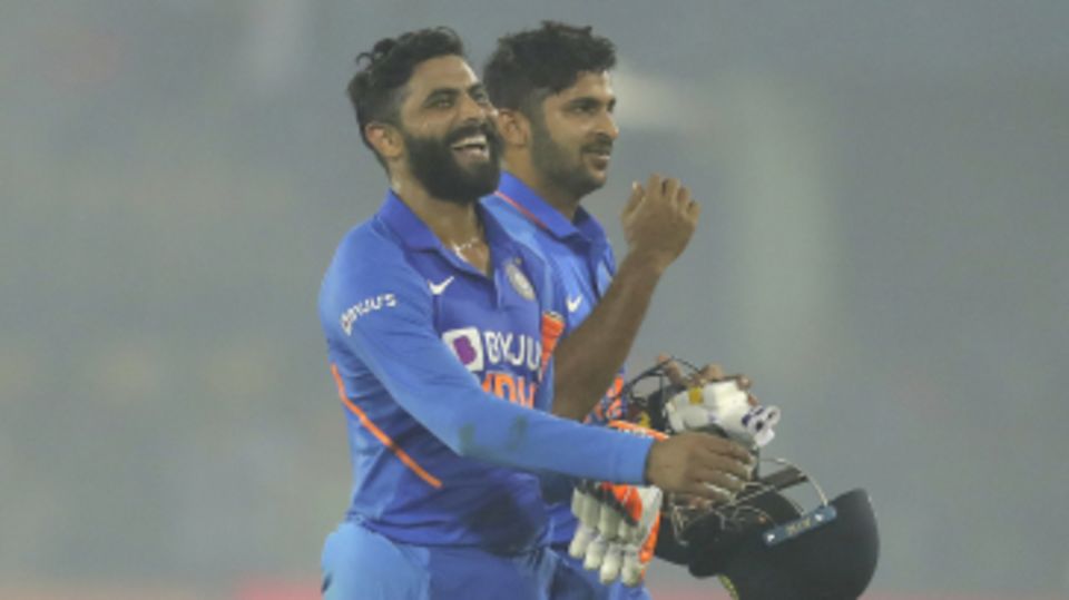 Ravindra Jadeja is all smiles after taking India home