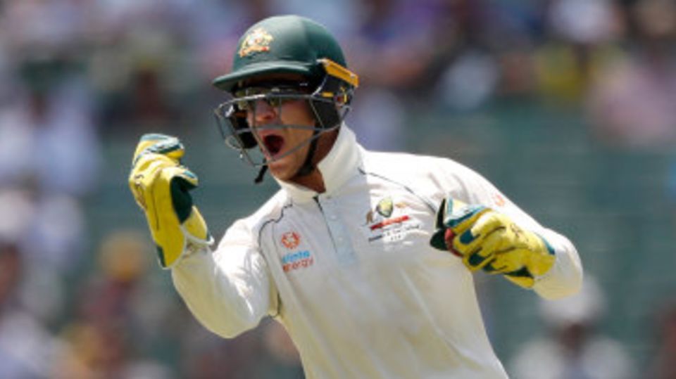 Tim Paine was delighted with his work to stump Henry Nicholls