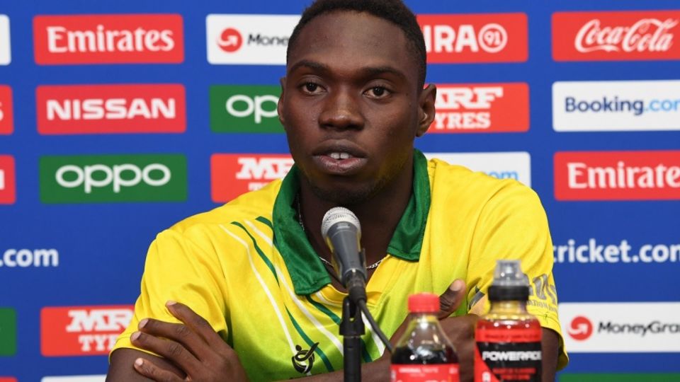 Nigeria captain Sylvester Okpe addresses the media