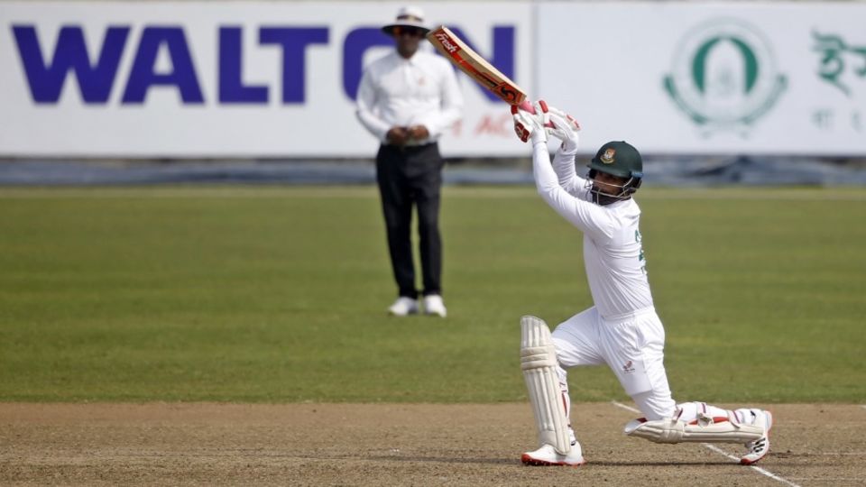 Tamim Iqbal drives through the covers