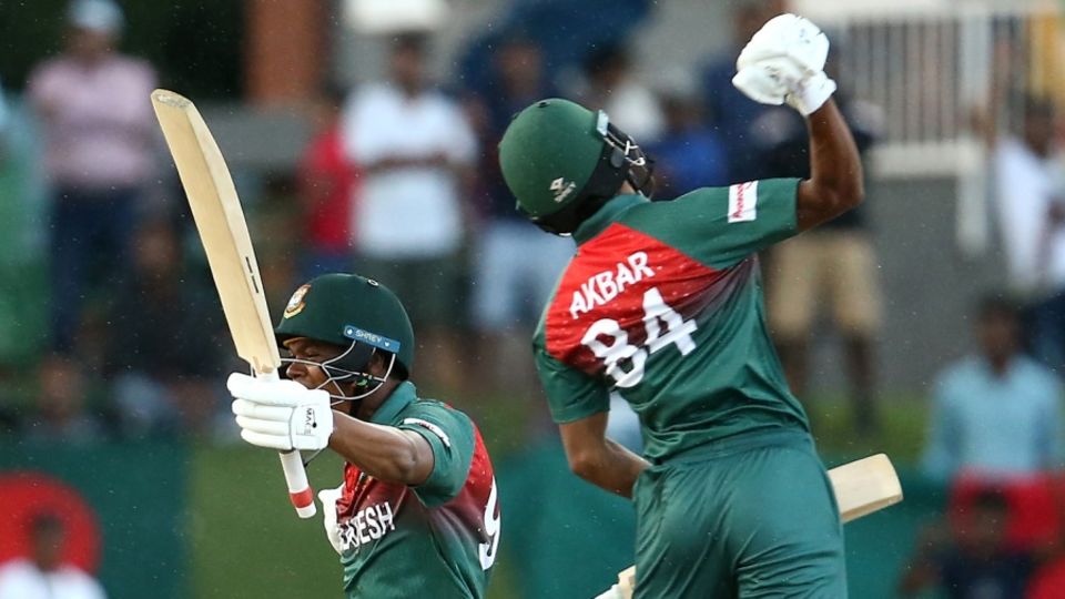 Job done - Akbar Ali and Rakibul Hasan celebrate