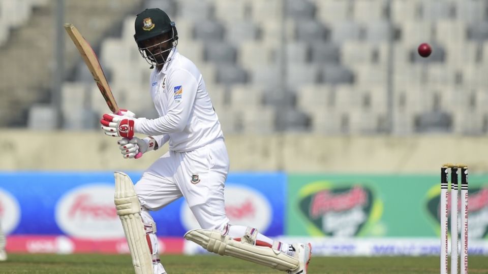 Tamim Iqbal cuts a short ball