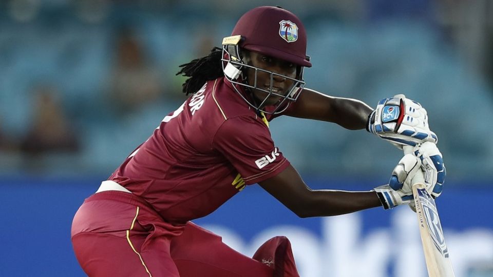 File photo: Stafanie Taylor retired hurt on 13 off 24, and was then subbed out with a concussion