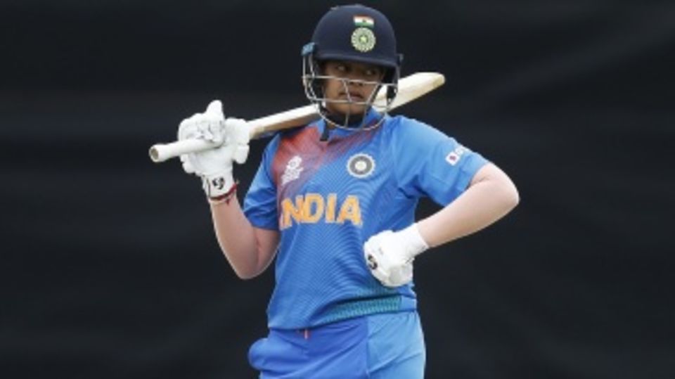 Shafali Verma gets ready to take strike