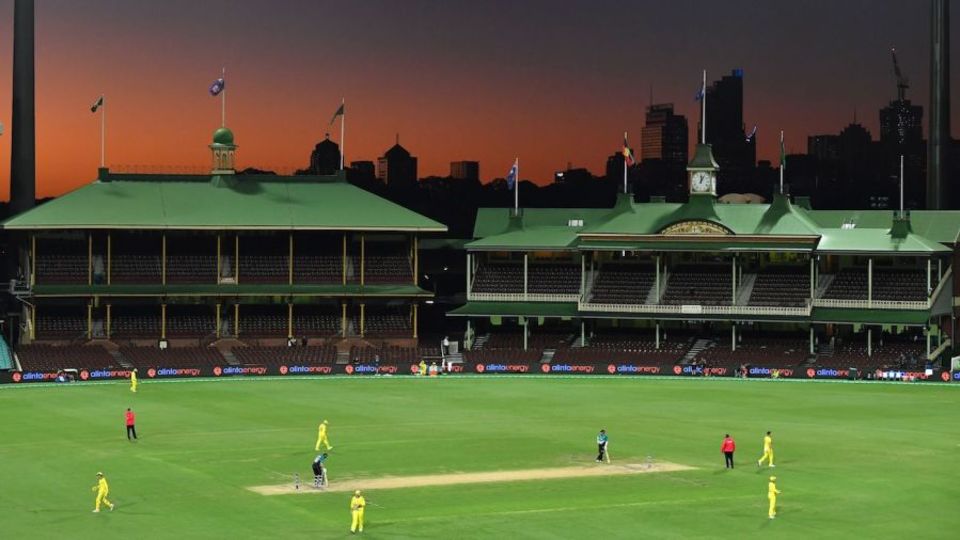 Silence of the stands: Australia and New Zealand played to an empty SCG in the first ODI before the series was called off