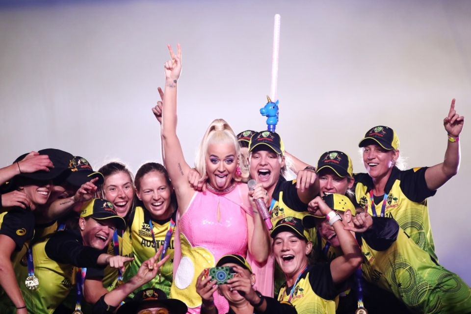 Perry good: the winners enjoy their triumph
