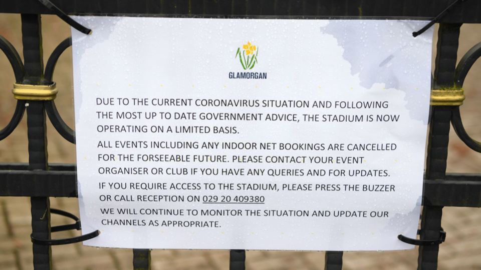 A sign on the gates at Sophia Gardens