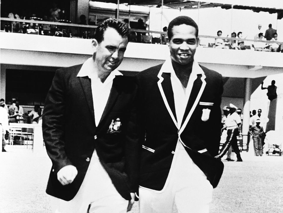 A first-class contest: Bob Simpson and Garry Sobers at Sabina Park in 1965