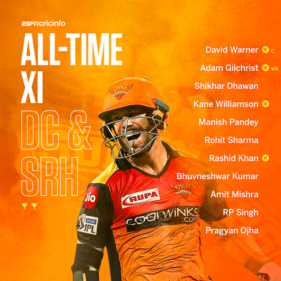 The Deccan Chargers and Sunrisers Hyderabad all-time XI