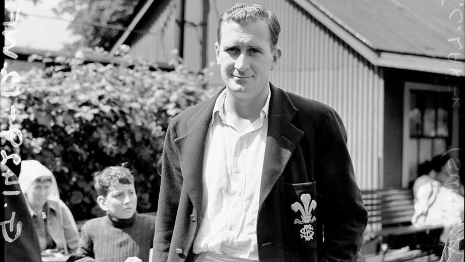 Jim Laker in his Surrey blazer during the 1954 season
