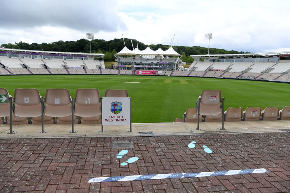 Social distancing measures being put in place before the first Test