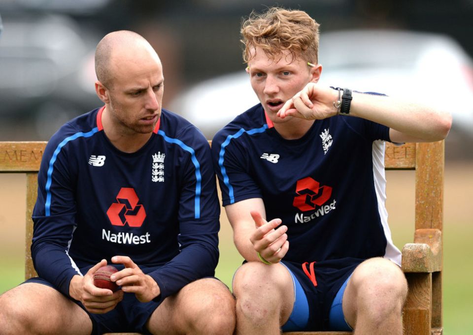 Bess and Leach: Somerset team-mates, England rivals