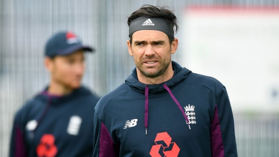 James Anderson during a practice session