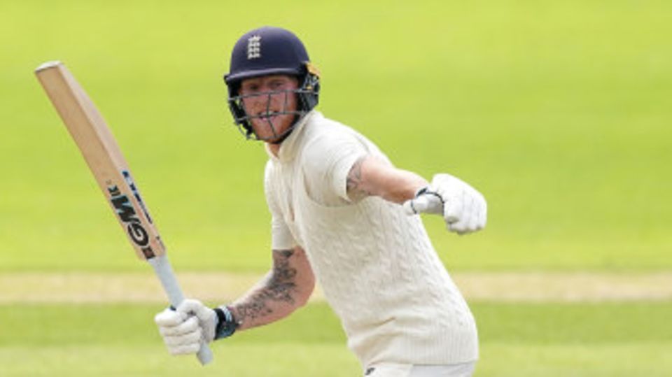Ben Stokes sets off for a quick single