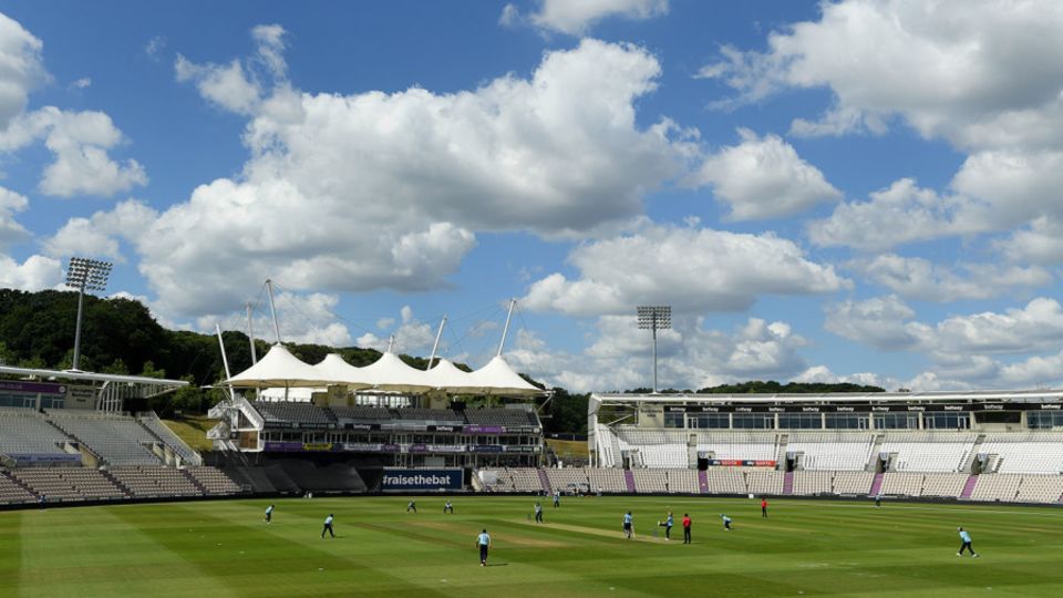 Empty white and cream seats could cause visibility issues at the Ageas Bowl
