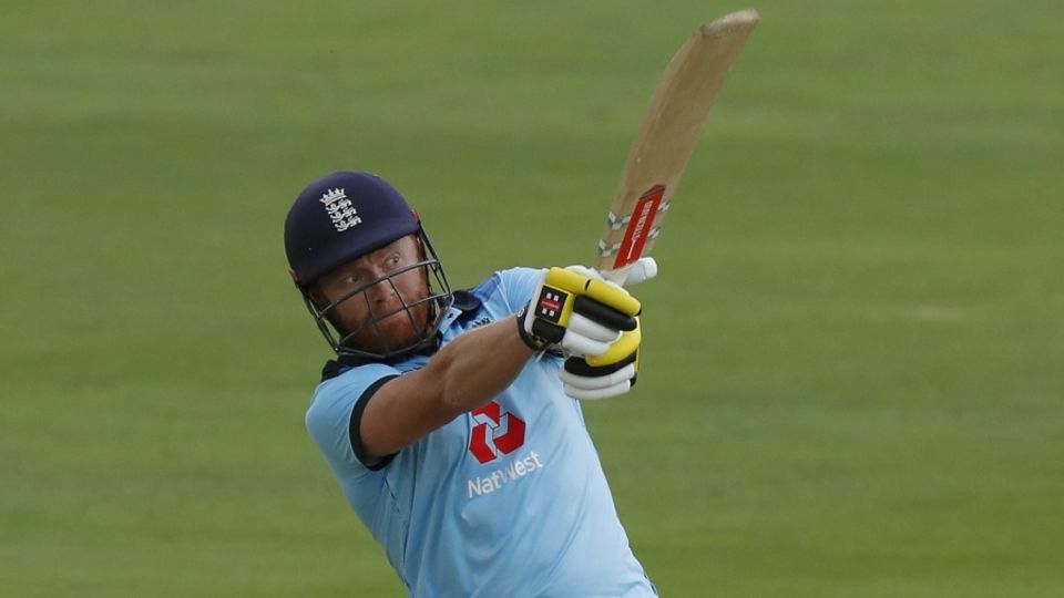 Jonny Bairstow bludgeons a pull shot