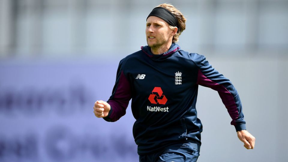 Joe Root goes through his paces in training
