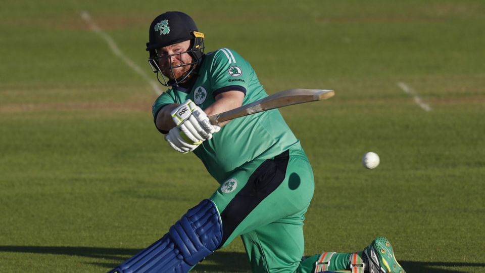 Paul Stirling plays a shot