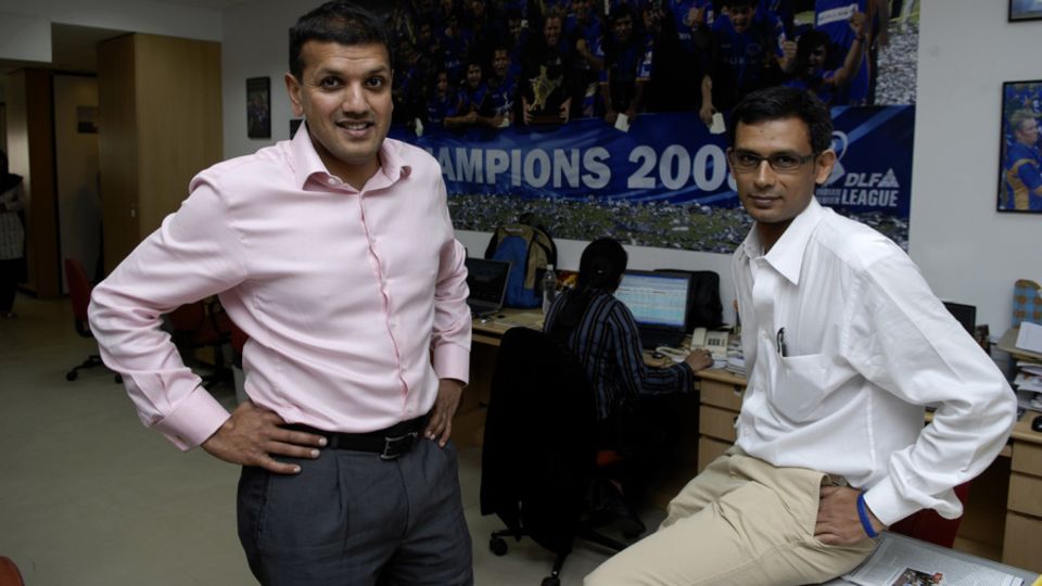 Manoj Badale [L] is a part of the Lakshmi Mittal-led consortium