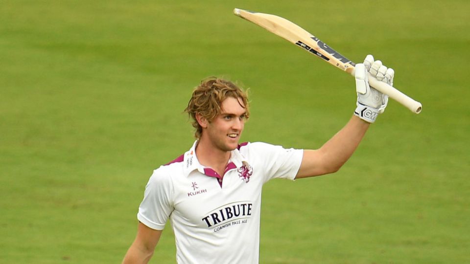 Tom Lammonby celebrates a brilliant hundred