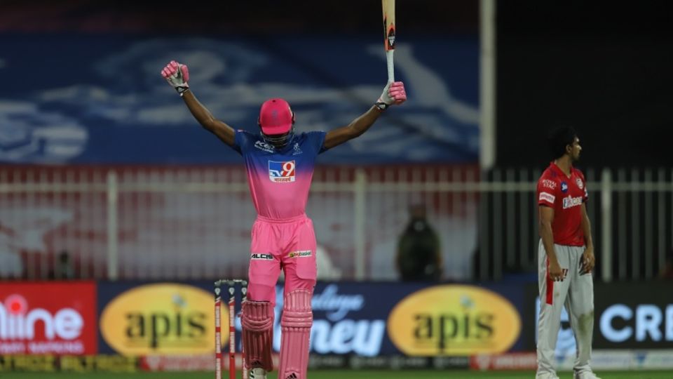 Jofra Archer celebrates after helping Rajasthan Royals pull off a record chase