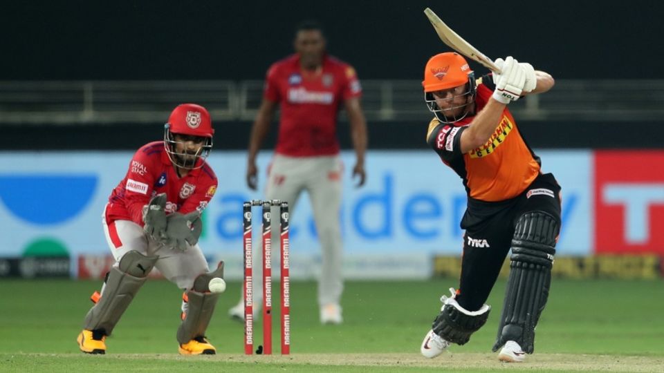 Jonny Bairstow drives one through cover