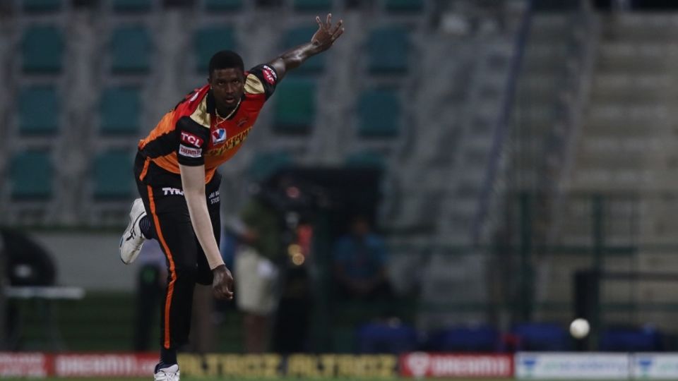 Jason Holder in his follow-through