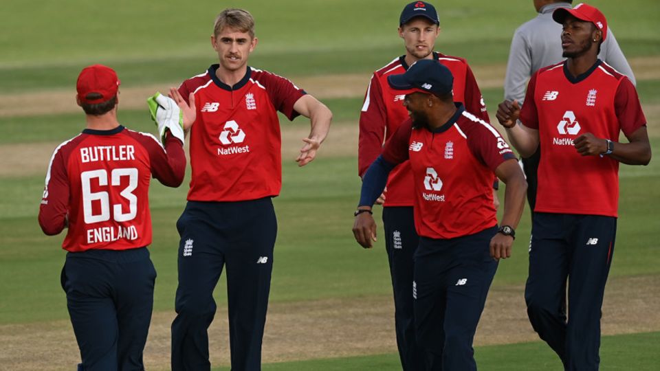 Olly Stone celebrates a wicket