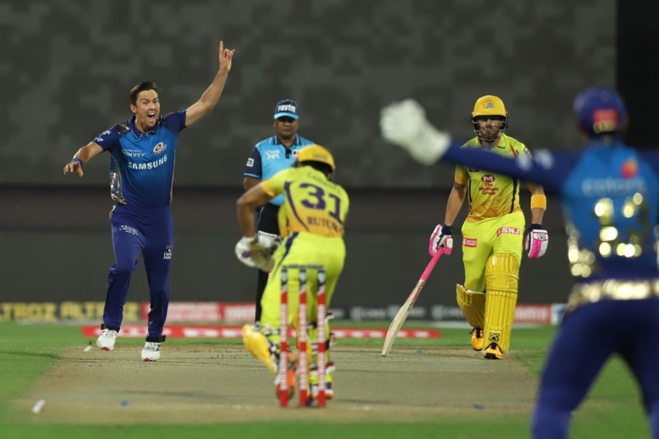 Trent Boult got Gaikwad for a duck in the very first over of Chennai Super Kings vs Mumbai Indians match in Sharjah